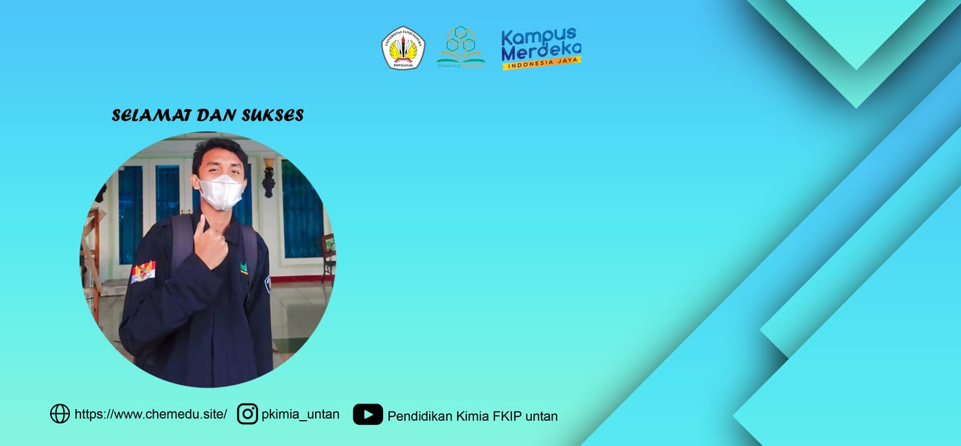 Selamat dan Sukses kepada salah satu Mahasiswa Pendidikan Kimia Hanif Qushayyi atas prestasinya